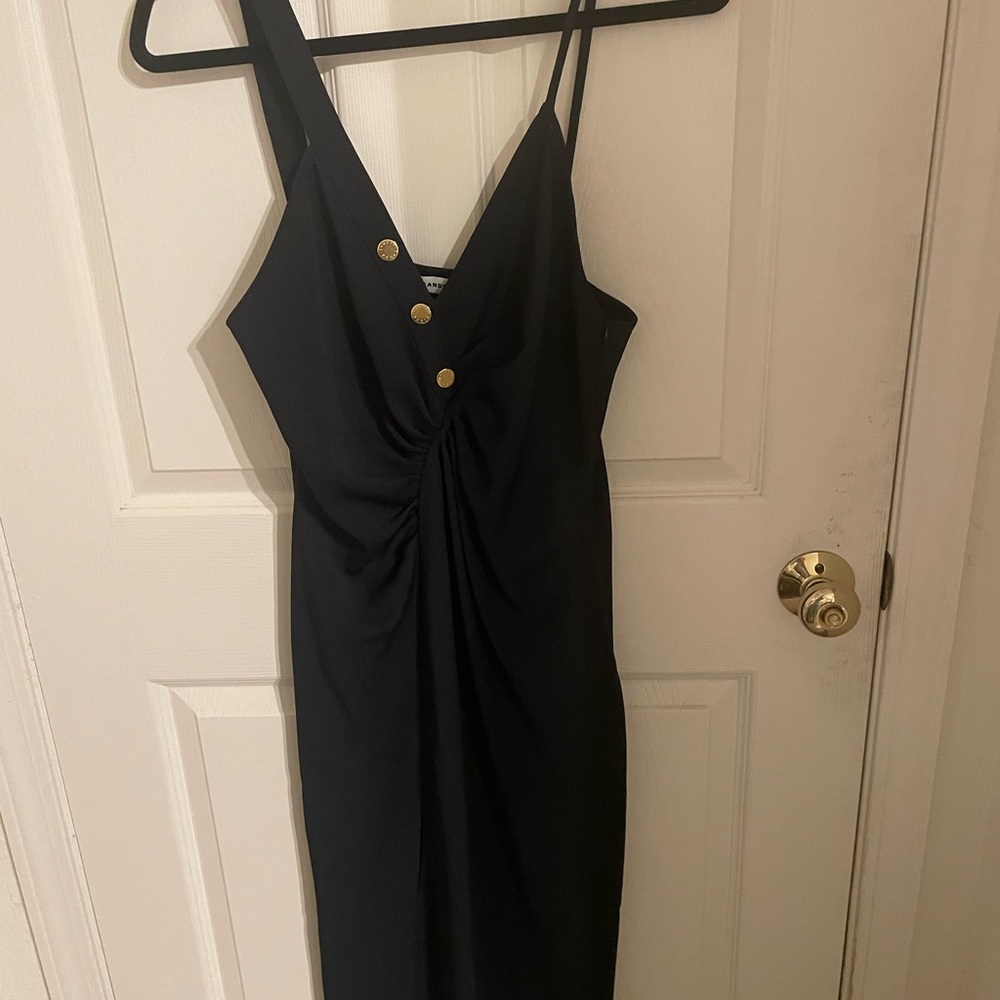 Sandro black midi dress